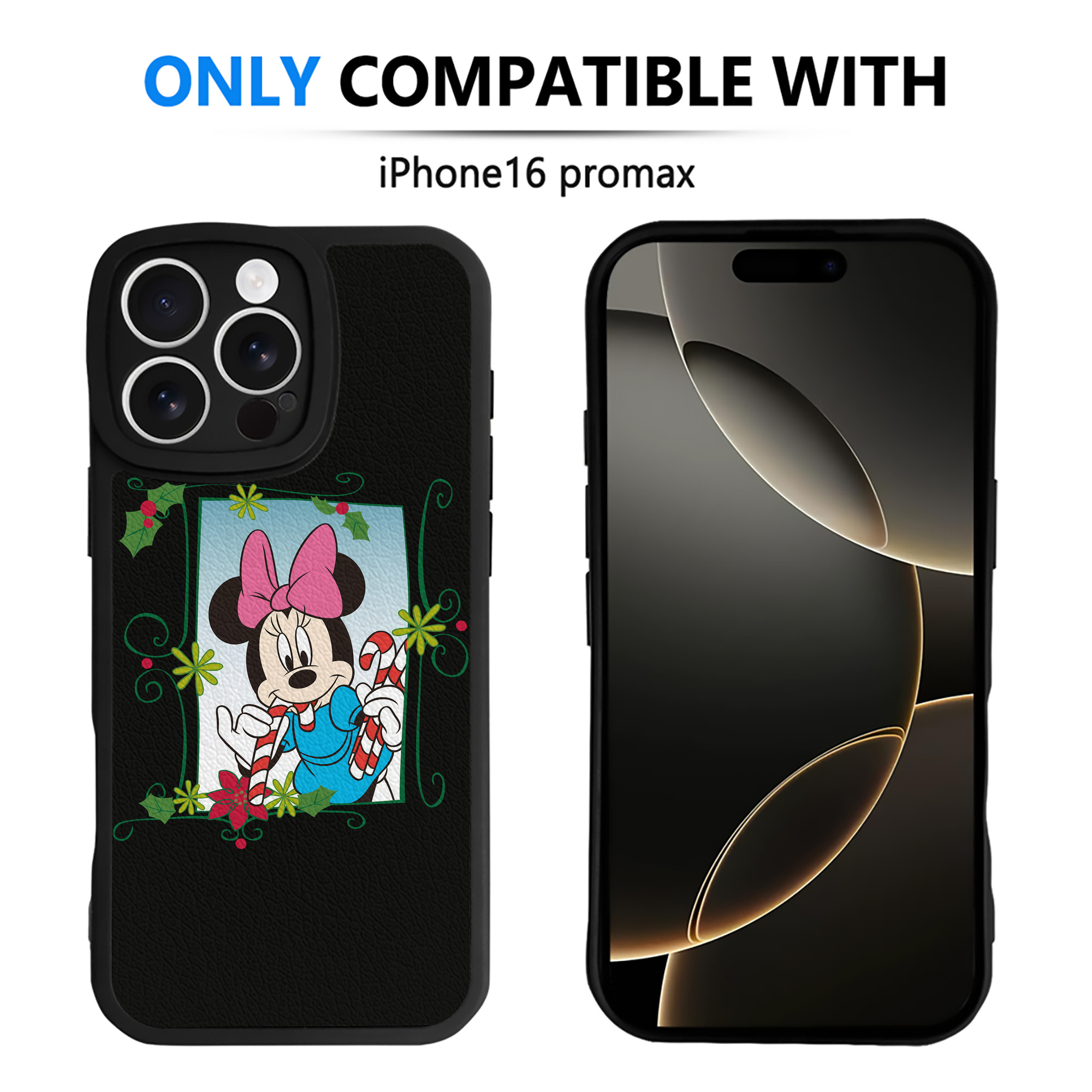 （画像用） ミッキーマウス Mickey Mouse 【iPhone 16シリーズ対応】シリコンスマホケース（レザー調） 材質：シリコン